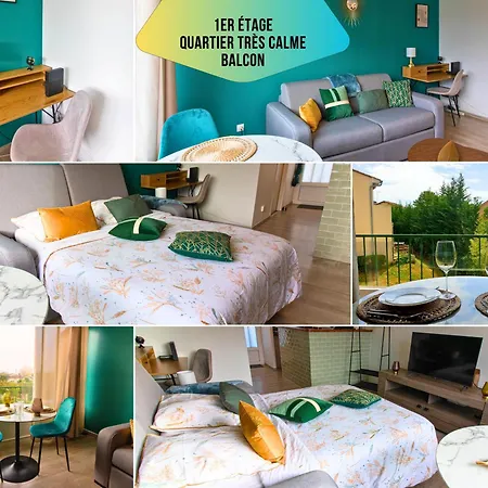 Le Pic'vert - Escapade Solo Ou Duo - Hopital A 400m - Parking Gratuit - Gare & Centre Historique 15min A Pied - Clim - Balcon Au Calme Appartement *