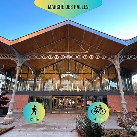 Le Pic'vert - Ideal Couples & Professionals - Free Parking - 400m Hospital - 15min Train Station & Historic Center - Air Conditionner - Calm & Cosy Apartament