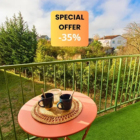Le Pic'vert - Free Parking - 400m Hospital - 15min Train Station & Historic Center - Air Conditionner - Calm & Cosy Apartment Bergerac
